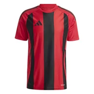 Koszulki sportowe męskie - Męska Koszulka z krótkim rękawem ADIDAS STRIPED 24 JSY IW4556 – Czerwony - miniaturka - grafika 1