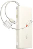 Powerbanki - Powerbank Baseus Powerbank 20000mAh 100W z wyświetlaczem dwoma kablami USB-C - beżowy Powerbank 20000mAh 100W z wyświetlaczem dwoma kablami USB-C - beżowy - miniaturka - grafika 1