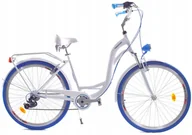 Rowery - Rower Dallas City Alu 26" 7spd - biały z niebieskim - miniaturka - grafika 1