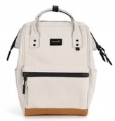 Plecaki - Praktyczny, kremowy plecak damski zawieszony na regulowanych szelkach - Himawari - miniaturka - grafika 1