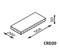 Akcesoria do ogrodzeń - Daszek na murek CRD20 50,4x20x5 halit / Joniec - miniaturka - grafika 1