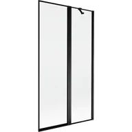 Parawany nawannowe - Mexen Mist parawan nawannowy 2-skrzydłowy prawy 100 x 150 cm, czarna ramka, czarny - 8A9-100-011-70-70-P - miniaturka - grafika 1