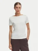 Koszulki i topy damskie - Tommy Hilfiger Top WW0WW47806 Beżowy Slim Fit - miniaturka - grafika 1