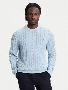 Tommy Hilfiger Sweter Classic MW0MW39524 Błękitny Regular Fit - Swetry męskie - miniaturka - grafika 1