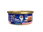 Mokra karma dla kotów - Puszysty mus dla dorosłych kotów z łososiem MSC OptiVital mini puszka 85 g - miniaturka - grafika 1