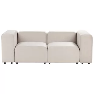 Sofa modułowa 2-osobowa welurowa beżowa FALSTERBO - Sofy i kanapy Sofa modułowa 2-osobowa welurowa beżowa FALSTERBO - Sofy i kanapy - miniaturka - grafika 1