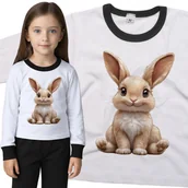 Piżamy dla dziewczynek - Piżama dziecięca Wesoły Beżowy Królik Zając Króliczek Zajączek 110/116 - VoloDonum - miniaturka - grafika 1