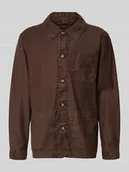 Kurtki męskie - Kurtka koszulowa o kroju regular fit z mieszanki lnu - miniaturka - grafika 1