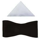 Krawaty i muchy męskie - Czarna wiązana mucha męska M12 - miniaturka - grafika 1