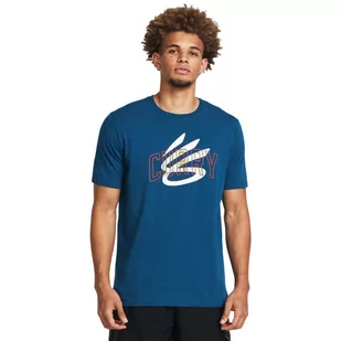 Męska koszulka do koszykówki Under Armour Curry Champ Mindset Tee - niebieska - UNDER ARMOUR - Koszulki sportowe męskie - miniaturka - grafika 1