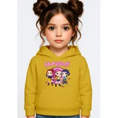 Bluzy dla dziewczynek - BLUZA DZIECIĘCA KPOP DEMON HUNTERS HUNTRIX 122-128 Z KAPTUREM BAWEŁNIANA - miniaturka - grafika 1