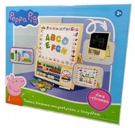 Tablice dla dzieci - Tablica Kredowo Magnetyczna z Liczydłem Świnka Peppa - miniaturka - grafika 1