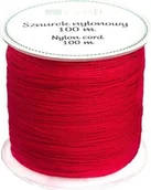 Kolorowanki, wyklejanki - Sznurek nylonowy 0,8mm 100m czerwony - miniaturka - grafika 1