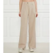 Spodnie damskie - Joop! Spodnie Polly | flare fit | z dodatkiem lnu - miniaturka - grafika 1