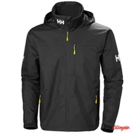 Kurtki męskie - Kurtka żeglarska męska Helly Hansen Crew Hooded Jacket czarna - miniaturka - grafika 1