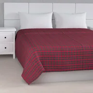 Narzuty - Dekoria Narzuta pikowana w pasy czerwona kratka 100 x 160cm Bristol 836-126-29 - miniaturka - grafika 1