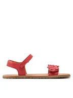 Buty dla dziewczynek - Froddo Sandały Barefoot Flexy Flowers G3150265 D Czerwony - miniaturka - grafika 1