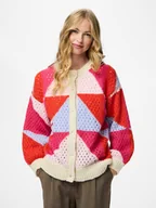 Swetry damskie - Pieces Kardigan w kolorze beżowo-różowym - miniaturka - grafika 1