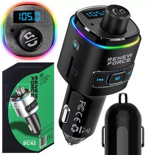 Transmiter SZYBKA ŁADOWARKA Bluetooth FM QC USB PD BC42 - Transmitery FM - miniaturka - grafika 1
