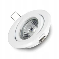 Oprawy, klosze i abażury - Oczko oprawa halogen sufitowa do Led Ruchoma Biała - miniaturka - grafika 1