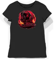 Koszulki i topy damskie - Koszulka damska czarna z motywem czerwonego uchwytu L - miniaturka - grafika 1