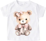 Koszulki dla dziewczynek - koszulka z misiek dla dziewczynki wzór misiek1 - miniaturka - grafika 1