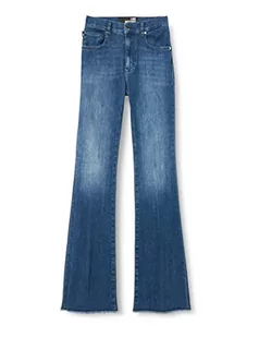 Love Moschino Damskie spodnie swobodne, Medium Blue Denim, 31 - Spodnie damskie - miniaturka - grafika 1