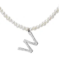 Naszyjniki - Naszyjnik z literką W z perłami - Manoki - miniaturka - grafika 1