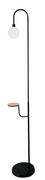 Lampy stojące - Candellux Czarna minimalistyczna lampa podłogowa z półką 51-00057 z serii VANITY - miniaturka - grafika 1