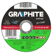 Materiały ścierne - Graphite Tarcza tnąca do kamienia 125x1,6x22mm 57H722 - miniaturka - grafika 1