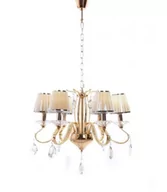 Lampy sufitowe - Lumina Deco Deco KLASYCZNY ŻYRANDOL KRYSZTAŁOWY ZŁOTY FINEZZIA W6 LDP 9267-6 (GD) - miniaturka - grafika 1