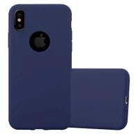 Etui i futerały do telefonów - Pokrowiec Do Apple iPhone XS MAX Etui w CANDY CIEMNY NIEBIESKI TPU Silikon Obudowa Case Cover Ochronny Plecki Cadorabo - miniaturka - grafika 1
