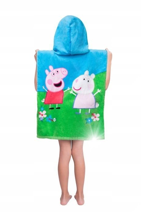 Poncho dla dzieci Świnka Peppa Pig 50x115