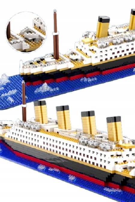 KLOCKI DIKOM Titanic model statku (1912) Klocki 1878 elementów Statek 3D