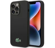 Etui i futerały do telefonów - Lacoste Silicone MagSafe do iPhone 14 Pro Czarny - miniaturka - grafika 1