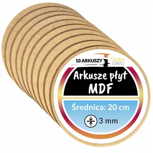 10 x Kółko z płyty MDF ozdoby kółka decoupage 20cm - Dekoratorstwo - miniaturka - grafika 1