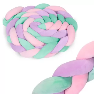 Ricokids Otulacz do łóżeczka Ricokids 3m - miętowo-różowo-fioletowy 722106 - Ochraniacze do łóżeczka - miniaturka - grafika 2
