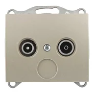 Gniazdka elektryczne - Abex Gniazdo Nova Moduł RTV końcowe satynowe - miniaturka - grafika 1