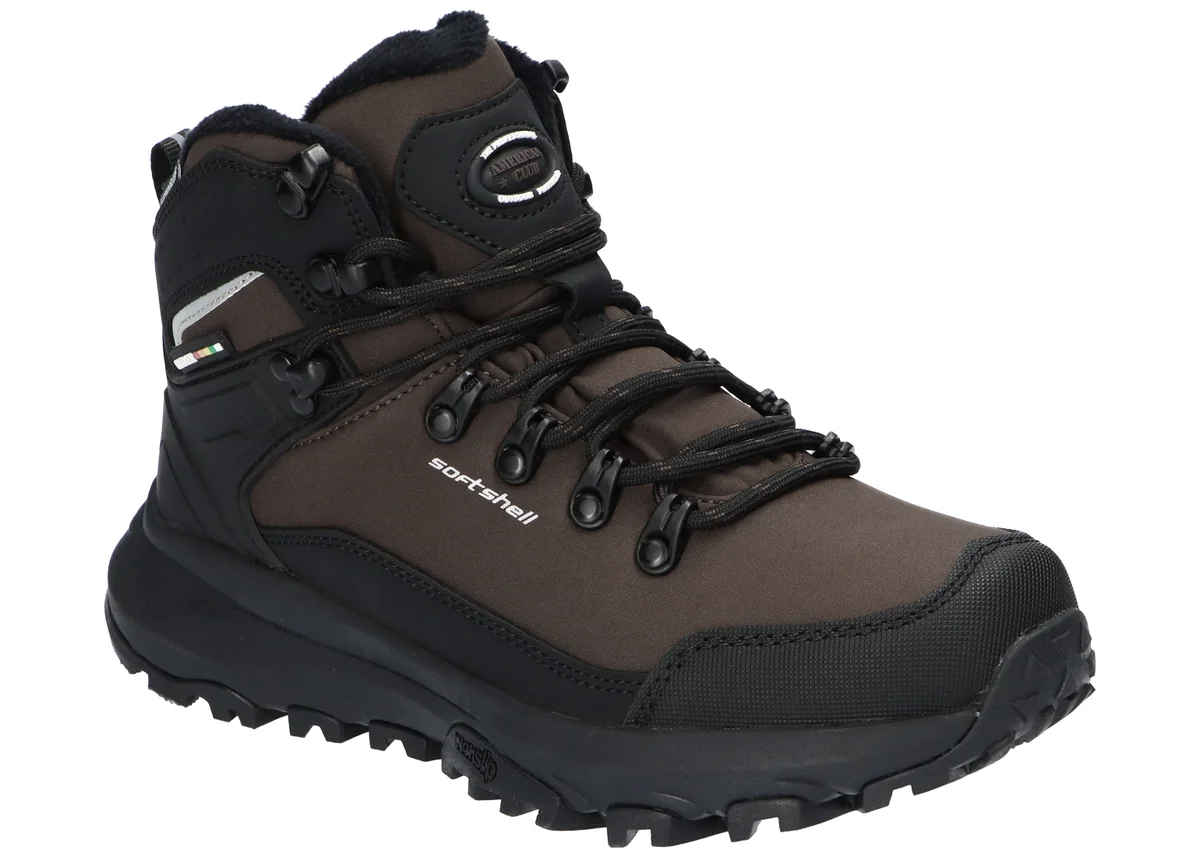 AMERICAN CLUB HL237 SOLIDNE STYLOWE TREKKINGI TRAPERY ŚNIEGOWCE BUTY ZIMOWE MĘSKIE BR 39