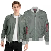 Odzież taktyczna i umundurowanie - Kurtka Alpha Industries MA-1 TTC 126101 134 - Szaro-niebieska M - miniaturka - grafika 1