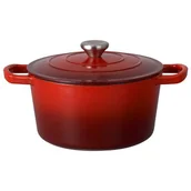 Garnki - Garnek żeliwny INFINITO, 22 cm, czerwony, 4,0 l - miniaturka - grafika 1