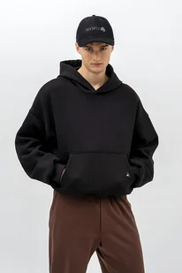 Bluza z kapturem ciepła męska ,,HALIL czarna - Bluzy męskie Bluza z kapturem ciepła męska ,,HALIL czarna - Bluzy męskie - miniaturka - grafika 1