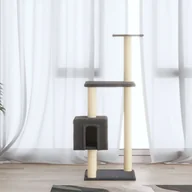 Drapaki dla kotów - vidaXL Drapak dla kota ze słupkami sizalowymi ciemnoszary 104 cm 171471 - miniaturka - grafika 1