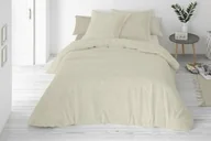 Pościel - Matex Pościel lniana 160x200 Linen kremowa w pudełku - miniaturka - grafika 1