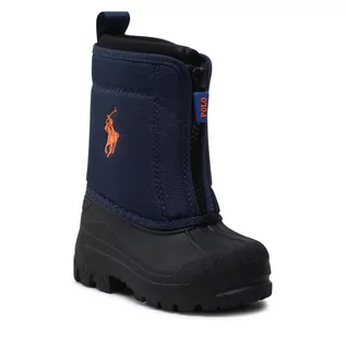 Buty dla dziewczynek - Śniegowce POLO RALPH LAUREN - Quio Zip II RF103669 Navy/Orange - grafika 1