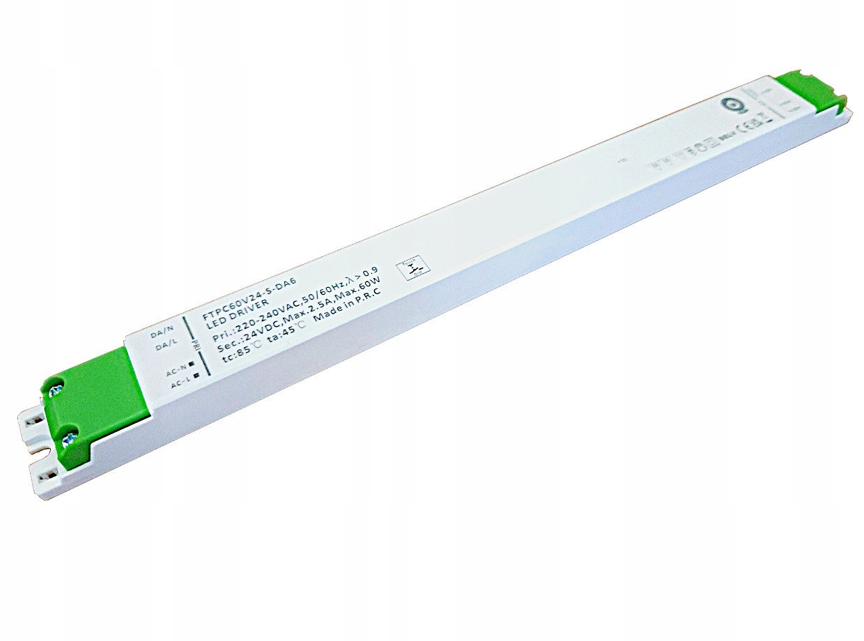 POS Zasilacz stałonapięciowy Led 24V/2.5A Dali Push Dimming FTPC60V24-S-DA6