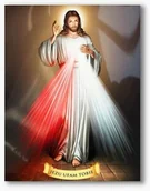 Ikony i obrazy sakralne - Jezus Miłosierny, nowoczesny obraz religijny plexi - miniaturka - grafika 1