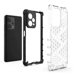 Honeycomb etui do Xiaomi Redmi Note 12 Pro+ pancerny hybrydowy pokrowiec czarne - Etui i futerały do telefonów - miniaturka - grafika 7