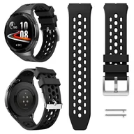 Akcesoria do smartwatchy - Opaska Pasek Perforowany Do Huawei Watch Gt 2E 46Mm - Czarny - miniaturka - grafika 1
