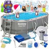 Baseny ogrodowe - Basen ogrodowy stelażowy 427 x 250 x 100 cm 18w1 Bestway 56620 Bestway - miniaturka - grafika 1